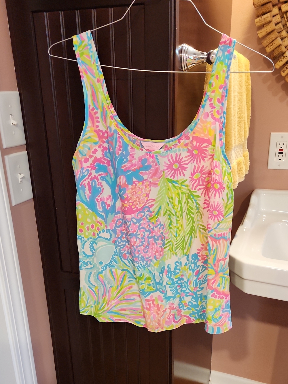 Lilly Pulitzer Multicolor Pastel Floral Scoop Tank